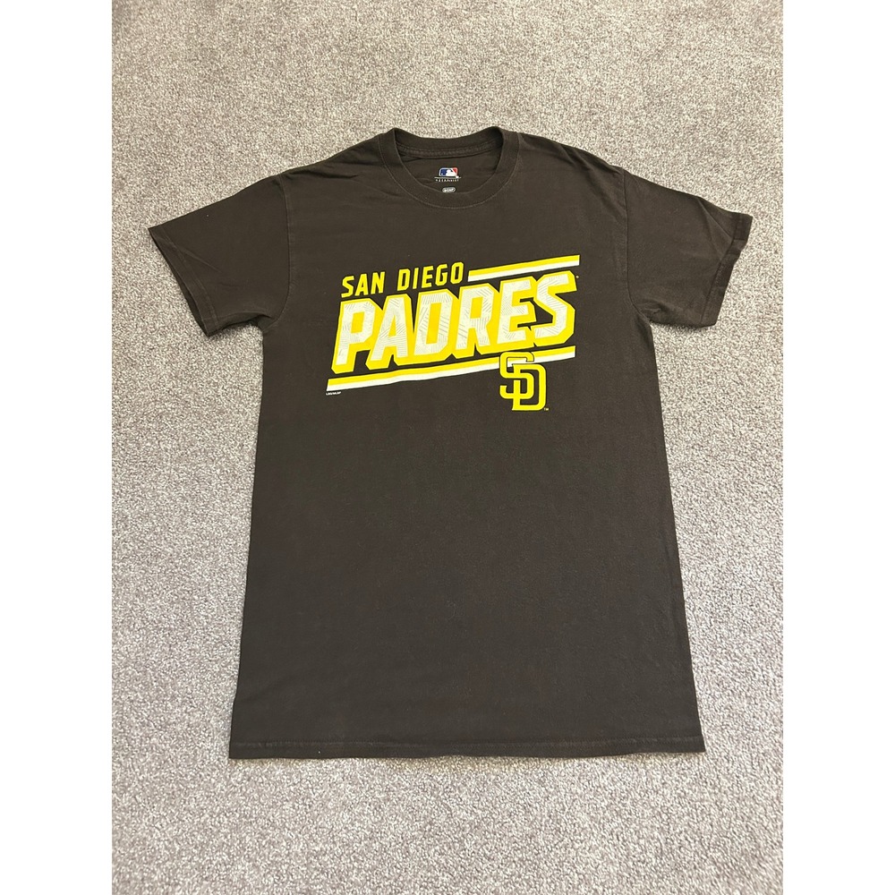 MLB San Diego Padres T-Shirt Mens Small Brown Excellent Graphic Short Sleeve Tee